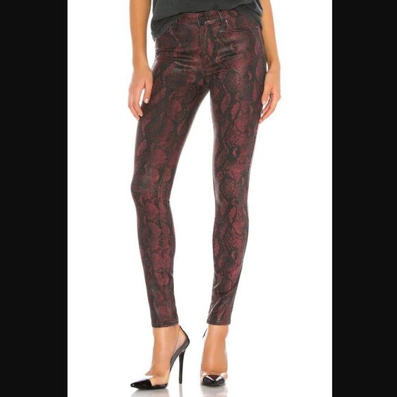 NWT Revolve x Paige Hoxton Super Skinny pant - Red Snake - Picture 1 of 16